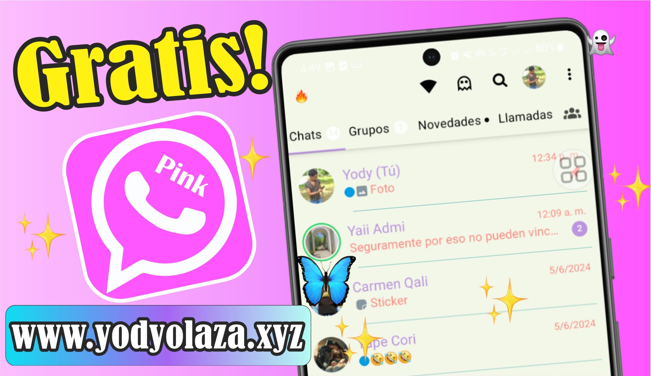 WhatsApp Plus 2026 original — disponible en 6 colores para Android